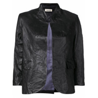 Zadig&Voltaire Jaqueta de couro com efeito amassado - Preto