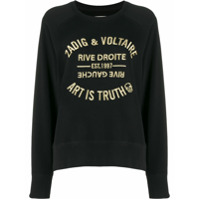 Zadig&Voltaire Moletom com bordado Art Is Truth - Preto