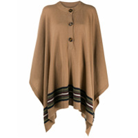 Zadig&Voltaire Poncho Wildy com acabamento de listras - Neutro