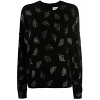 Zadig&Voltaire Suéter de cashmere e tricô com aplicação - Preto