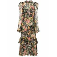 Zimmermann Ladybeetle floral-print puff-sleeve dress - Preto