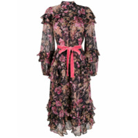 Zimmermann Lucky Mulberry Floral tiered dress - Preto